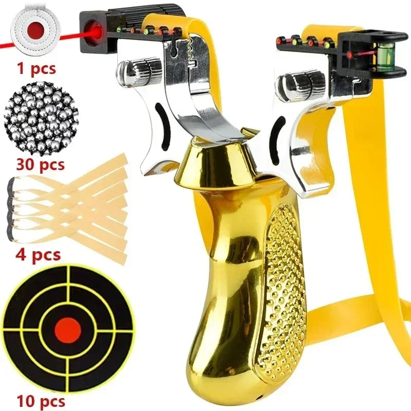 Leichte Zwille mit Laser und rutschfestem Griff für präzises Zielen