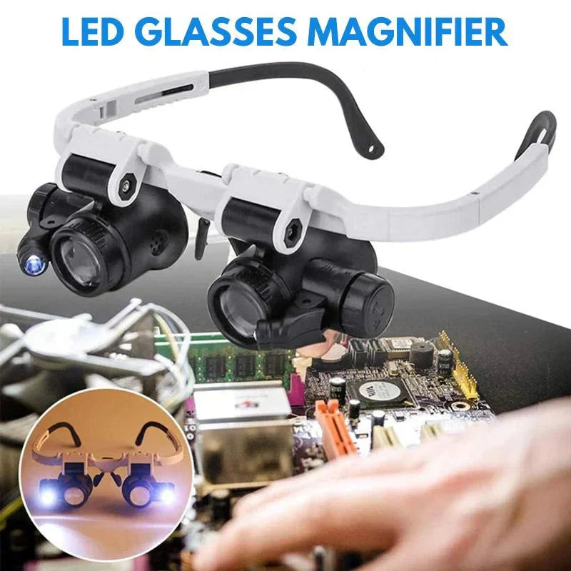 Precision Vision LED Magnifying Glasses With 8x 15x 23x Magnification