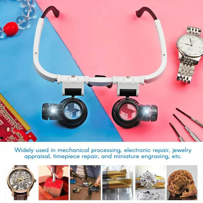 Precision Vision LED Magnifying Glasses With 8x 15x 23x Magnification