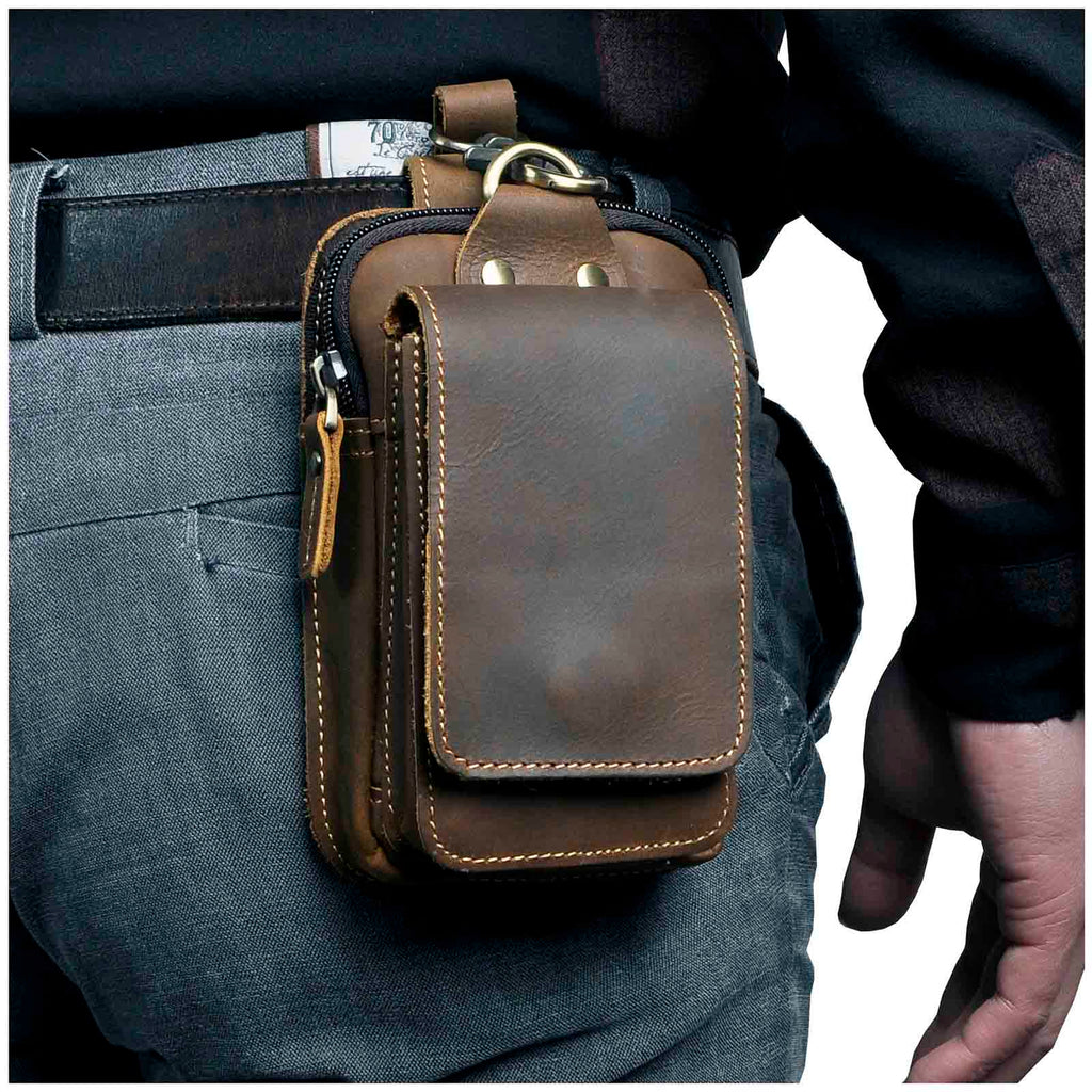 Sac banane en cuir premium pour homme avec sangle réglable pour un usage quotidien