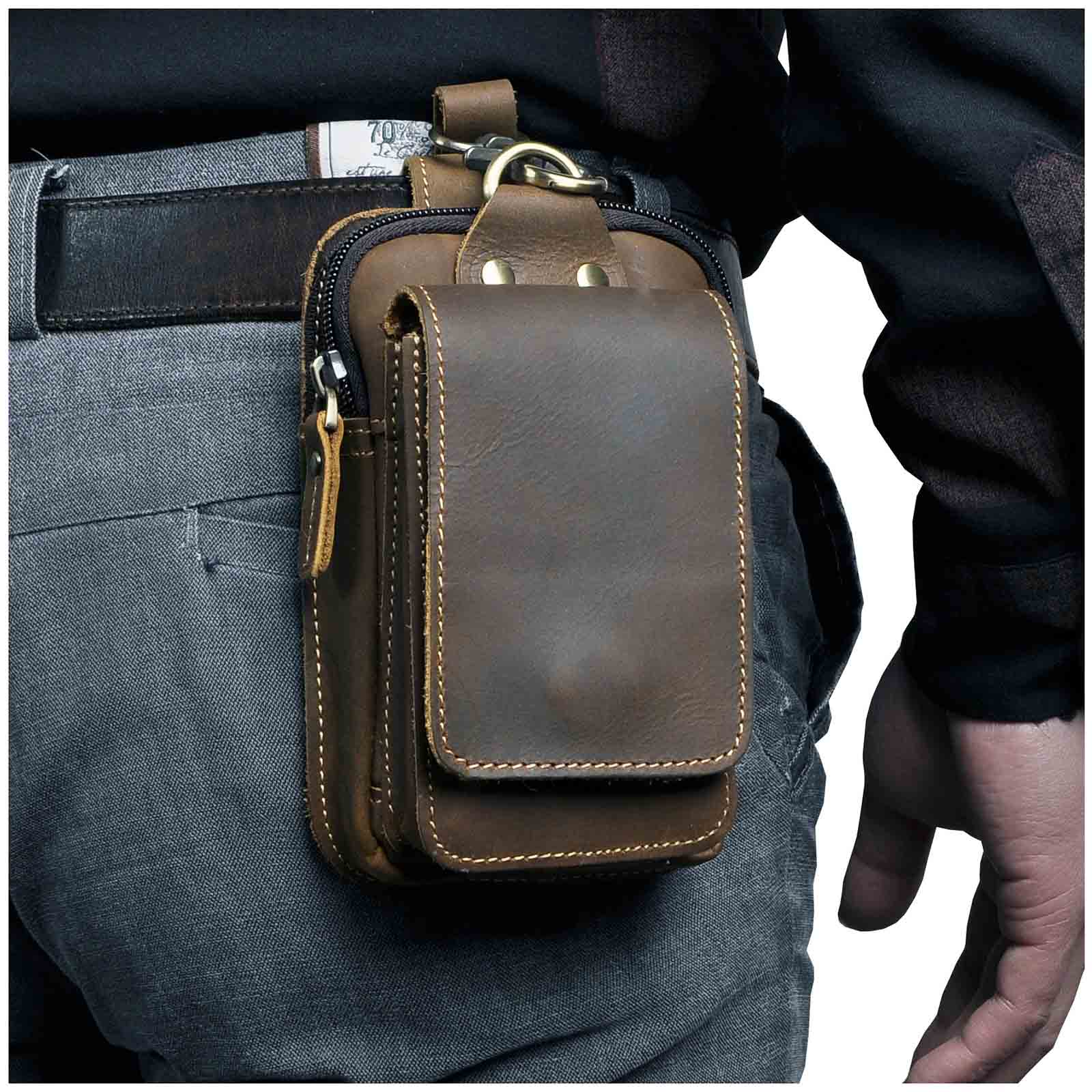 Sac banane en cuir premium pour homme avec sangle réglable pour un usage quotidien