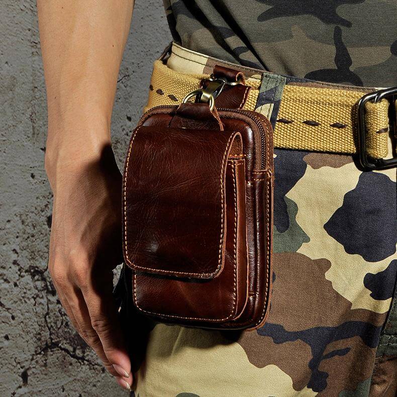 Sac banane en cuir premium pour homme avec sangle réglable pour un usage quotidien