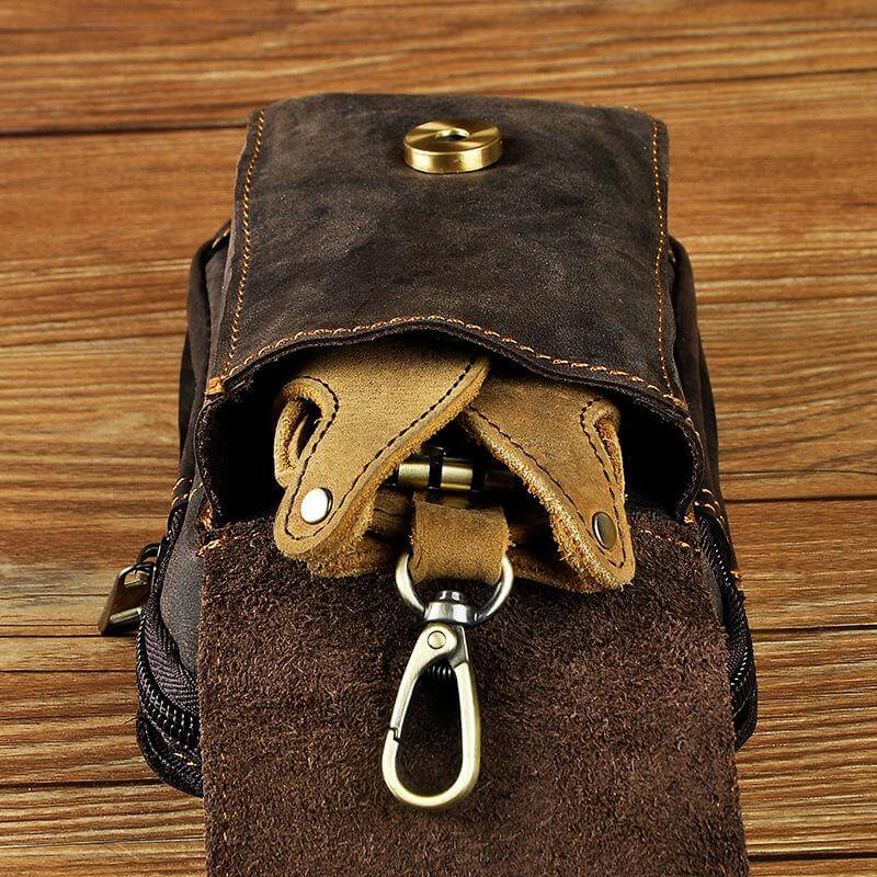Sac banane en cuir premium pour homme avec sangle réglable pour un usage quotidien