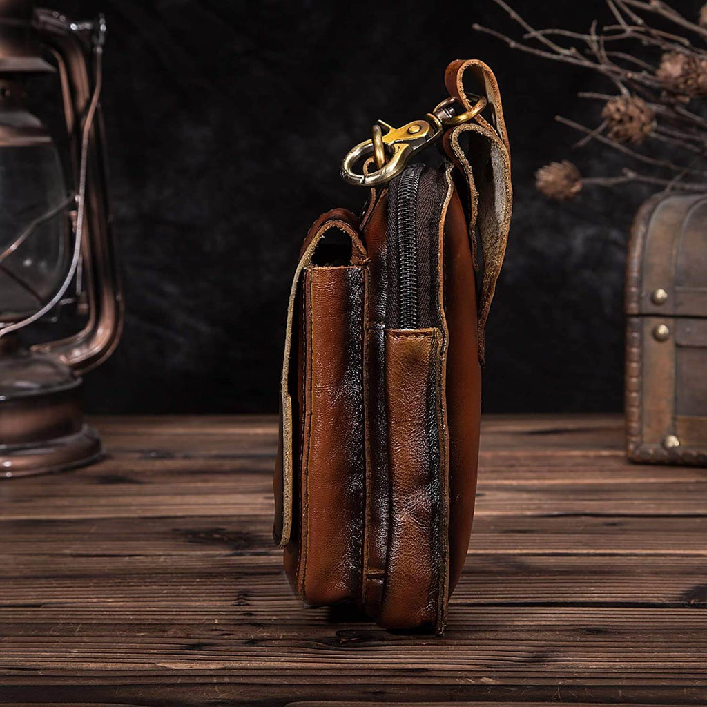 Sac banane en cuir premium pour homme avec sangle réglable pour un usage quotidien