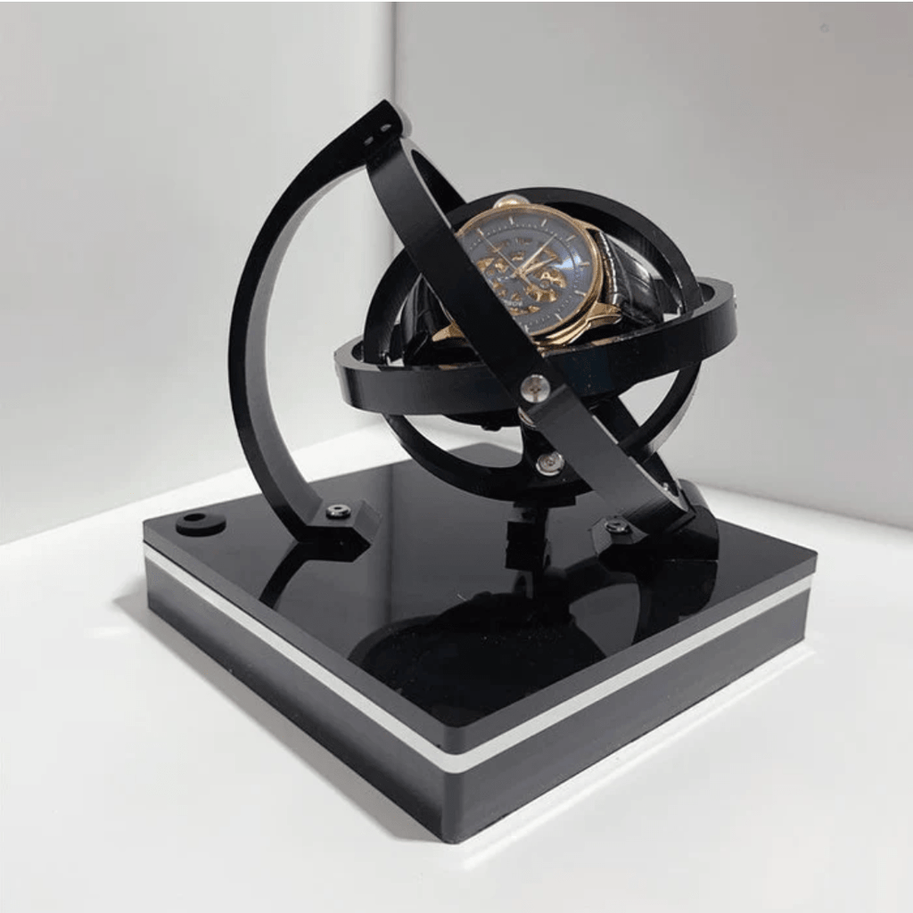 Luxusní box na natahovač hodinek s tichým motorem a elegantní prezentací