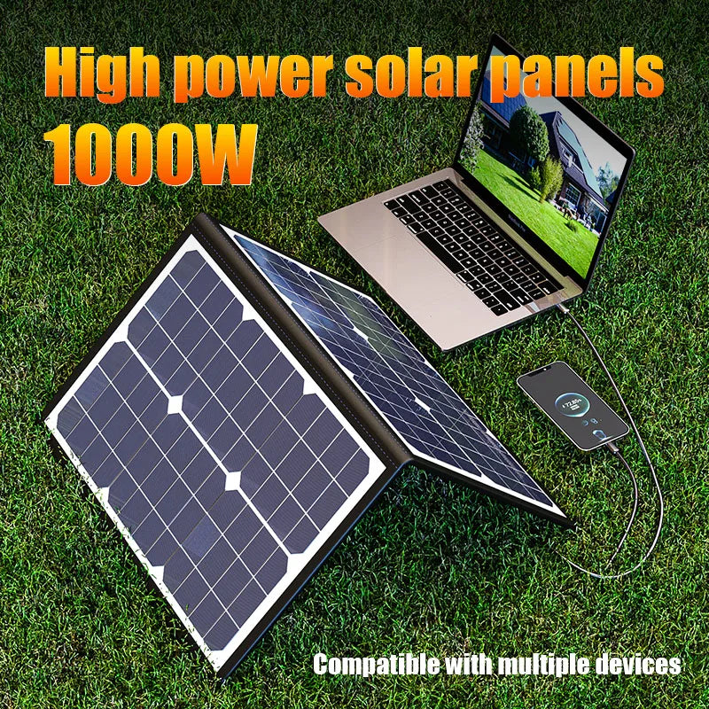 Pannello Solare Pieghevole ProCharge con MPPT e Ricarica USB-C per Energia da Esterno