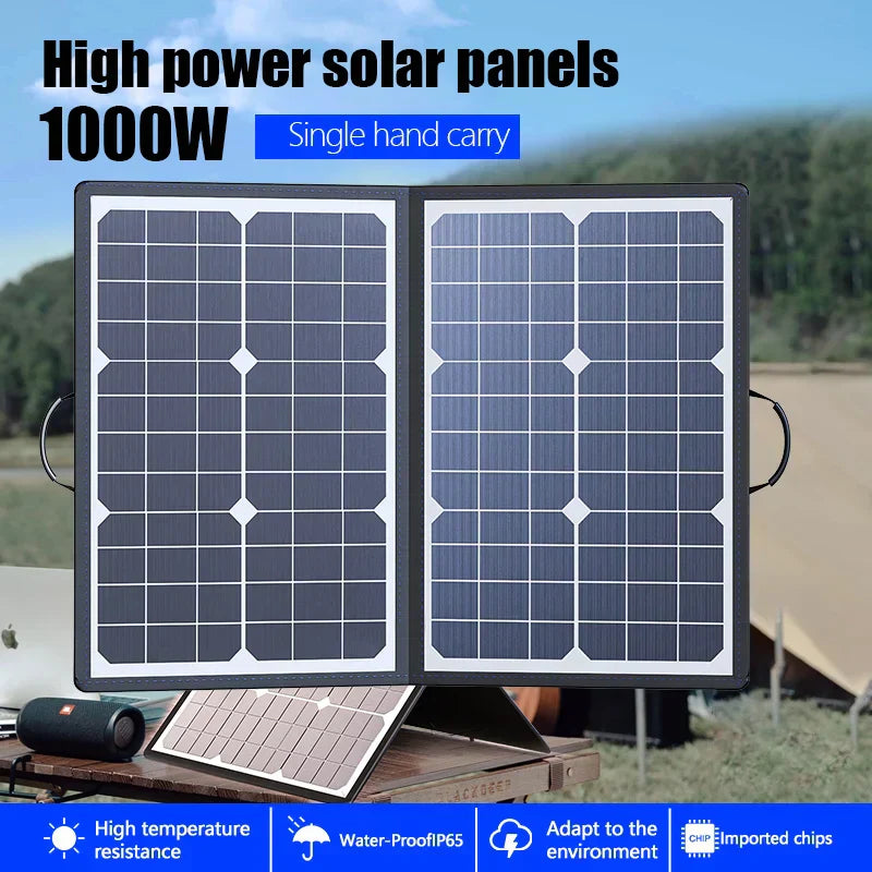 Pannello Solare Pieghevole ProCharge con MPPT e Ricarica USB-C per Energia da Esterno