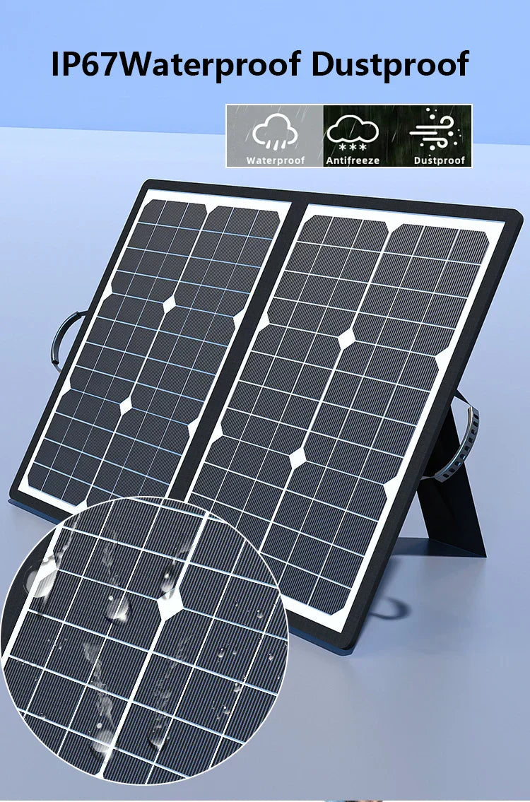 Pannello Solare Pieghevole ProCharge con MPPT e Ricarica USB-C per Energia da Esterno