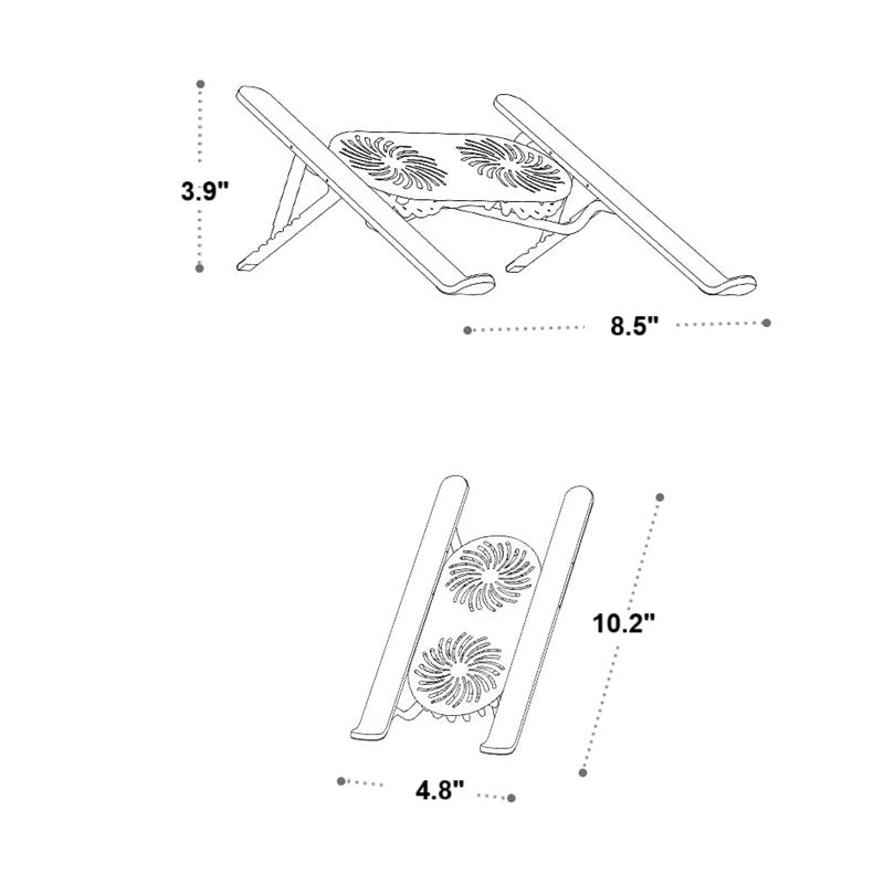 ProLift výškově nastavitelný stojan na notebook s dvojitými chladicími ventilátory pro použití na stole