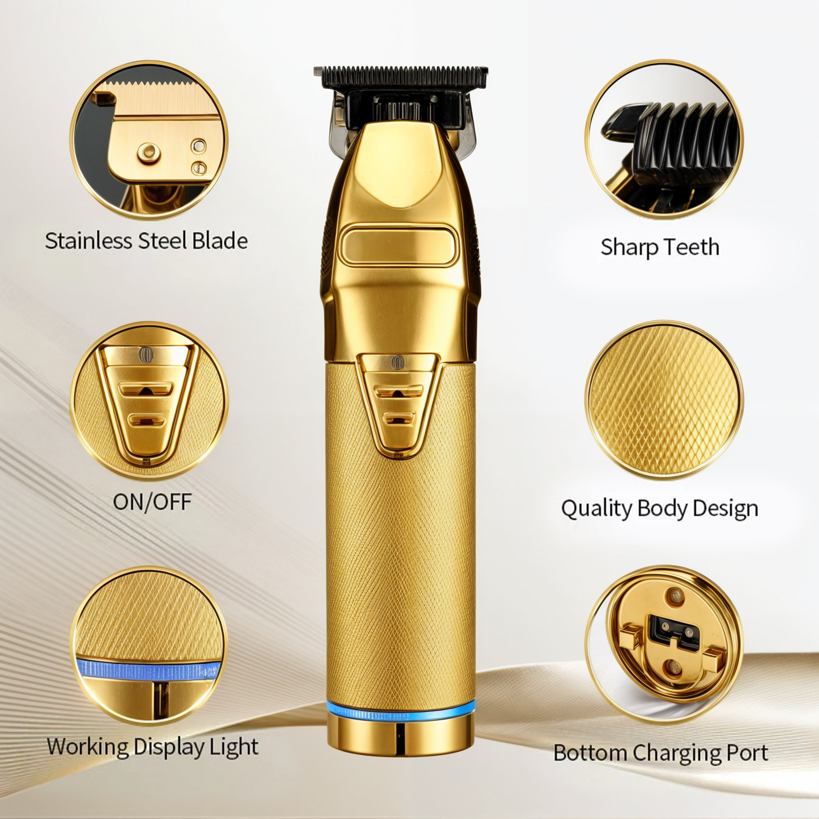 Professional Hair Clipper For Precise Home Grooming With Adjustable Guards