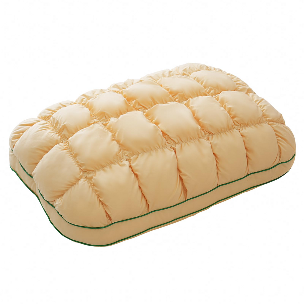Coussin Puff avec soutien ergonomique pour le cou, alliant confort et design moelleux