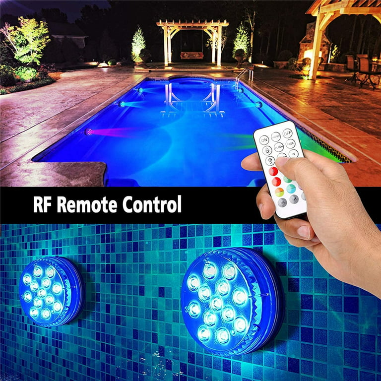 Luci per piscina sommergibili RGB con telecomando incluso, impermeabili e galleggianti per illuminazione