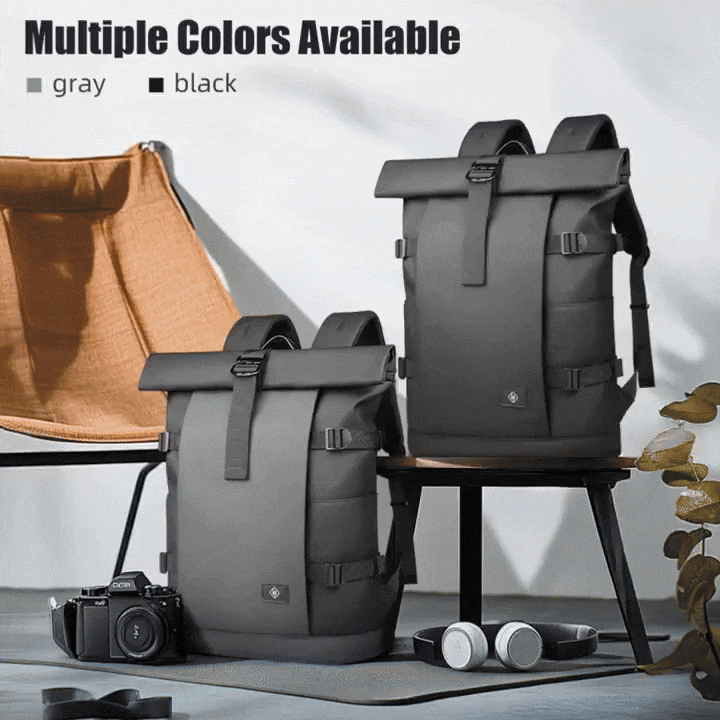 ROLLTRAIL Udvidelig Rolltop, 17-tommer Laptop Rygsæk med Vandtæt Design og Tyverisikring