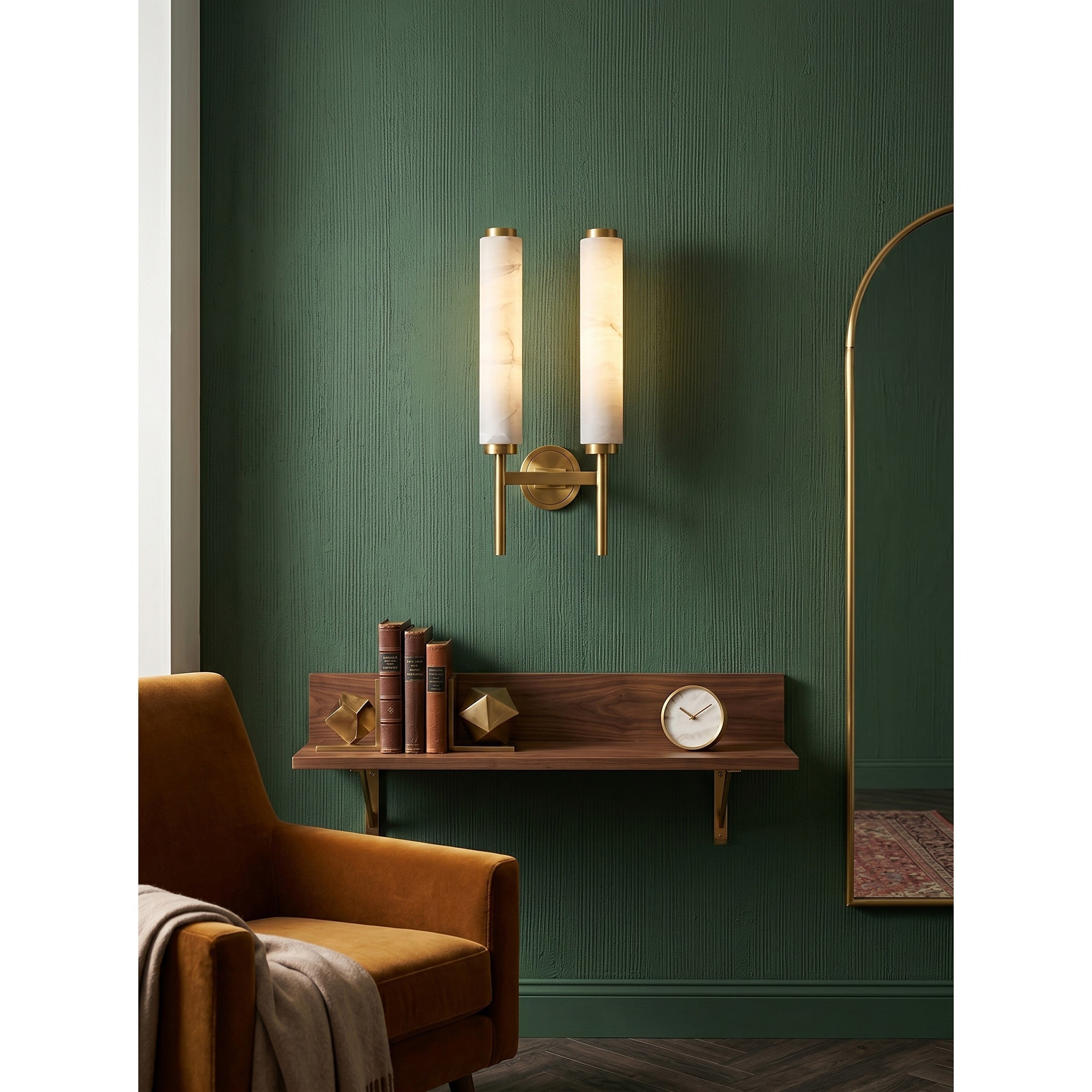 Celestine-Alabaster-Wandleuchte | Ormexis