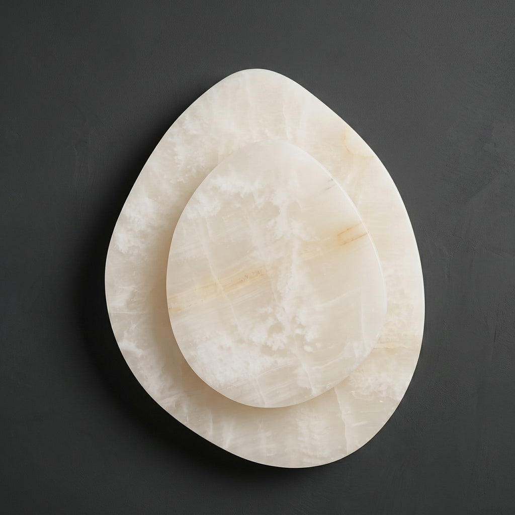 Tiered Petal Alabaster Wall Sconce | Ormexis