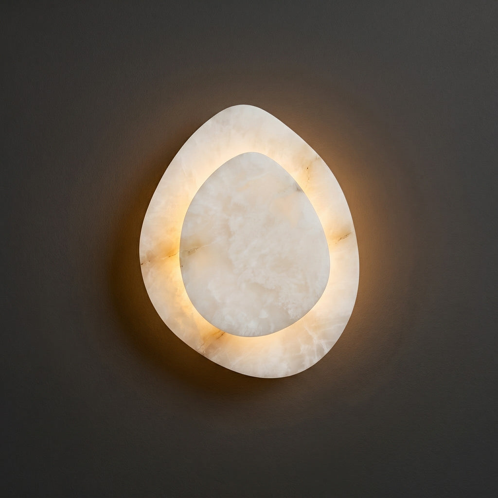 Tiered Petal Alabaster Wall Sconce | Ormexis