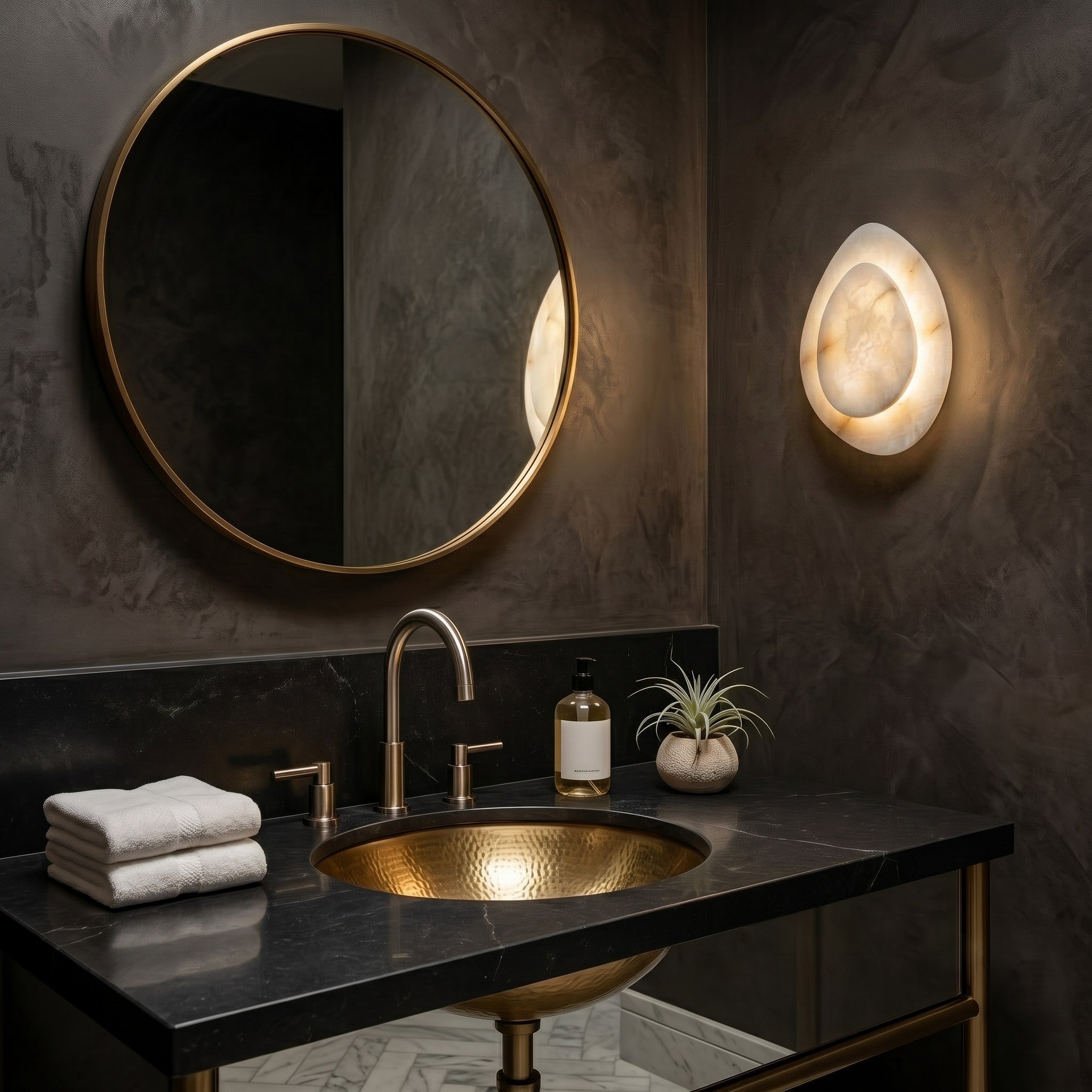 Tiered Petal Alabaster Wall Sconce | Ormexis
