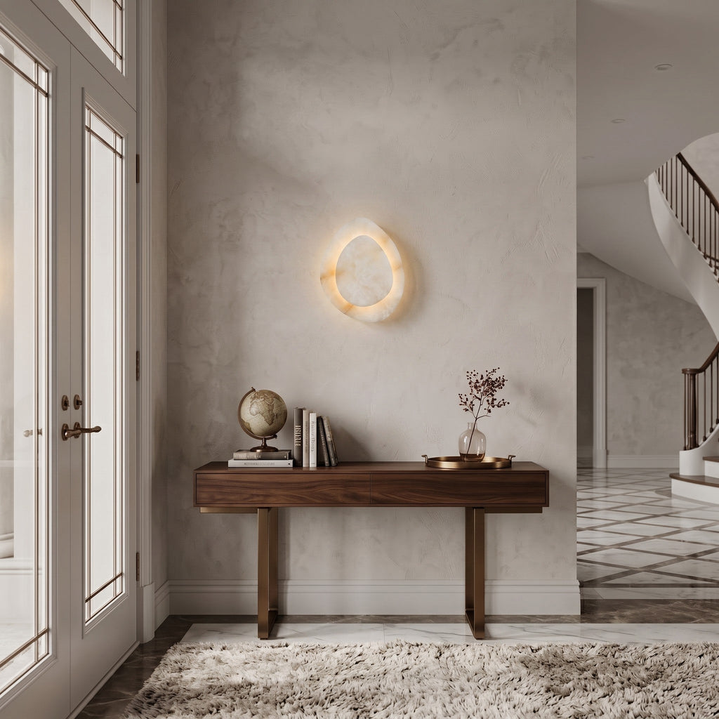Tiered Petal Alabaster Wall Sconce | Ormexis