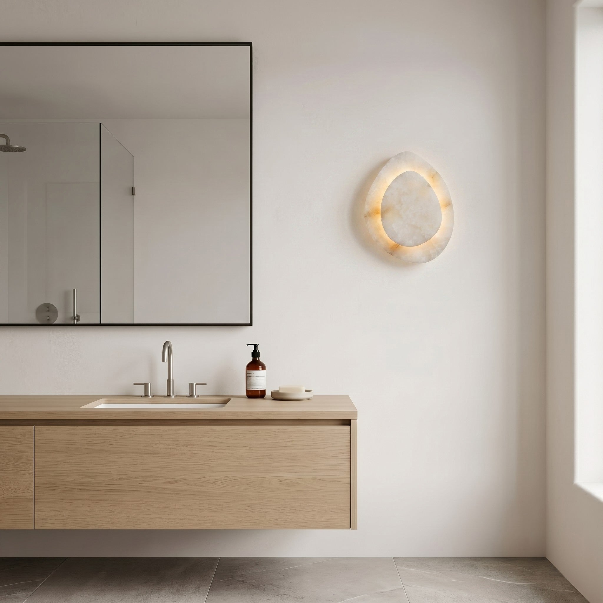 Tiered Petal Alabaster Wall Sconce | Ormexis
