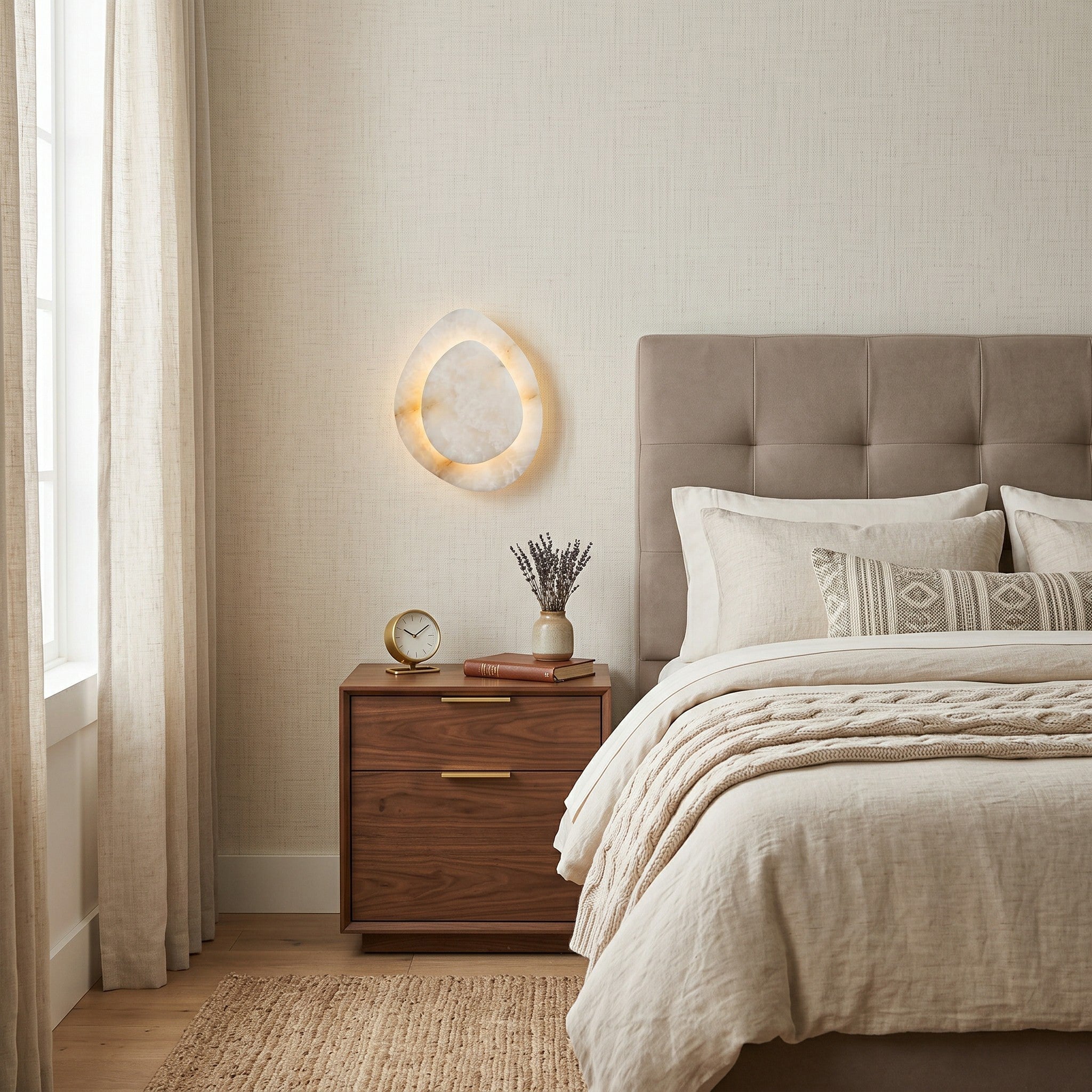 Tiered Petal Alabaster Wall Sconce | Ormexis
