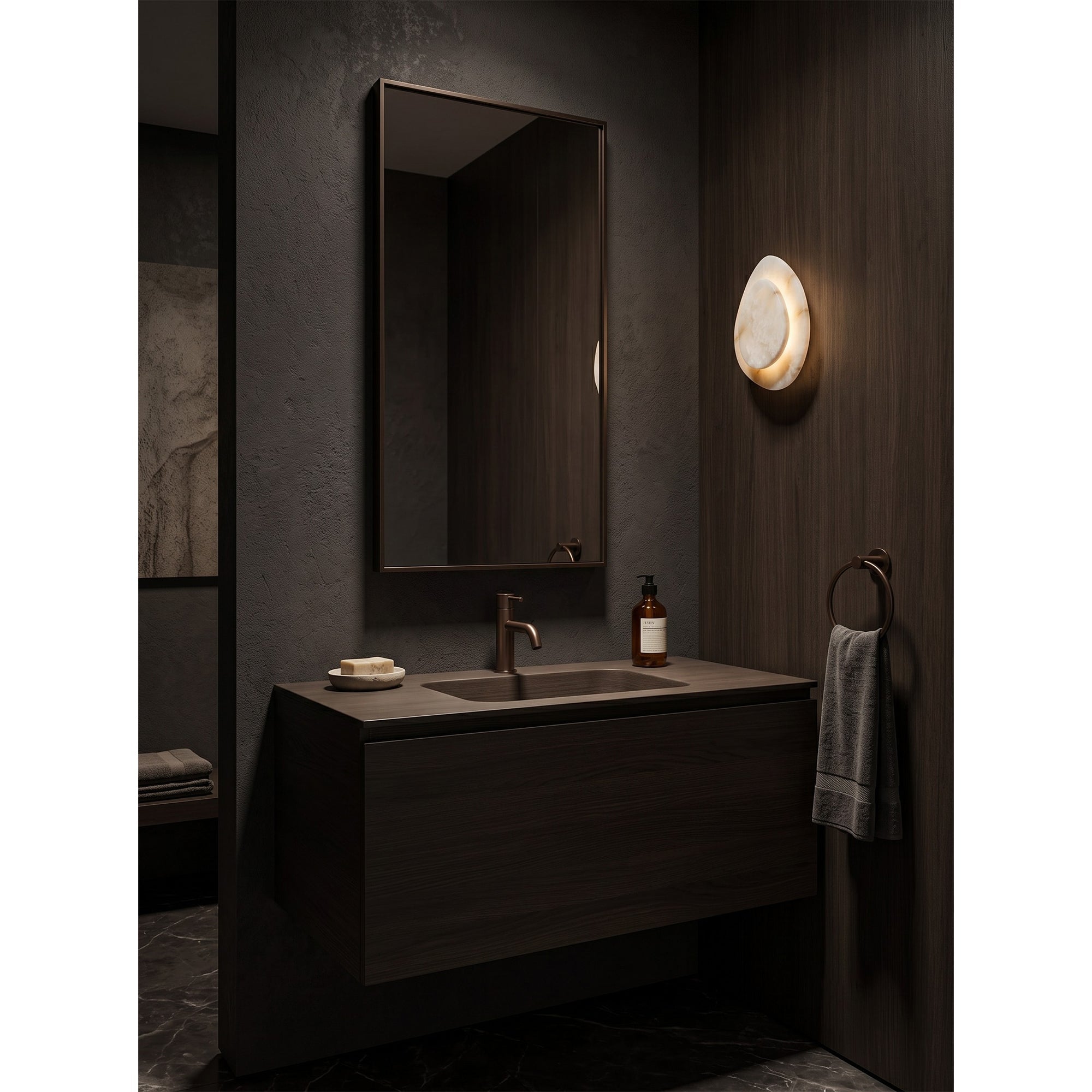 Tiered Petal Alabaster Wall Sconce | Ormexis