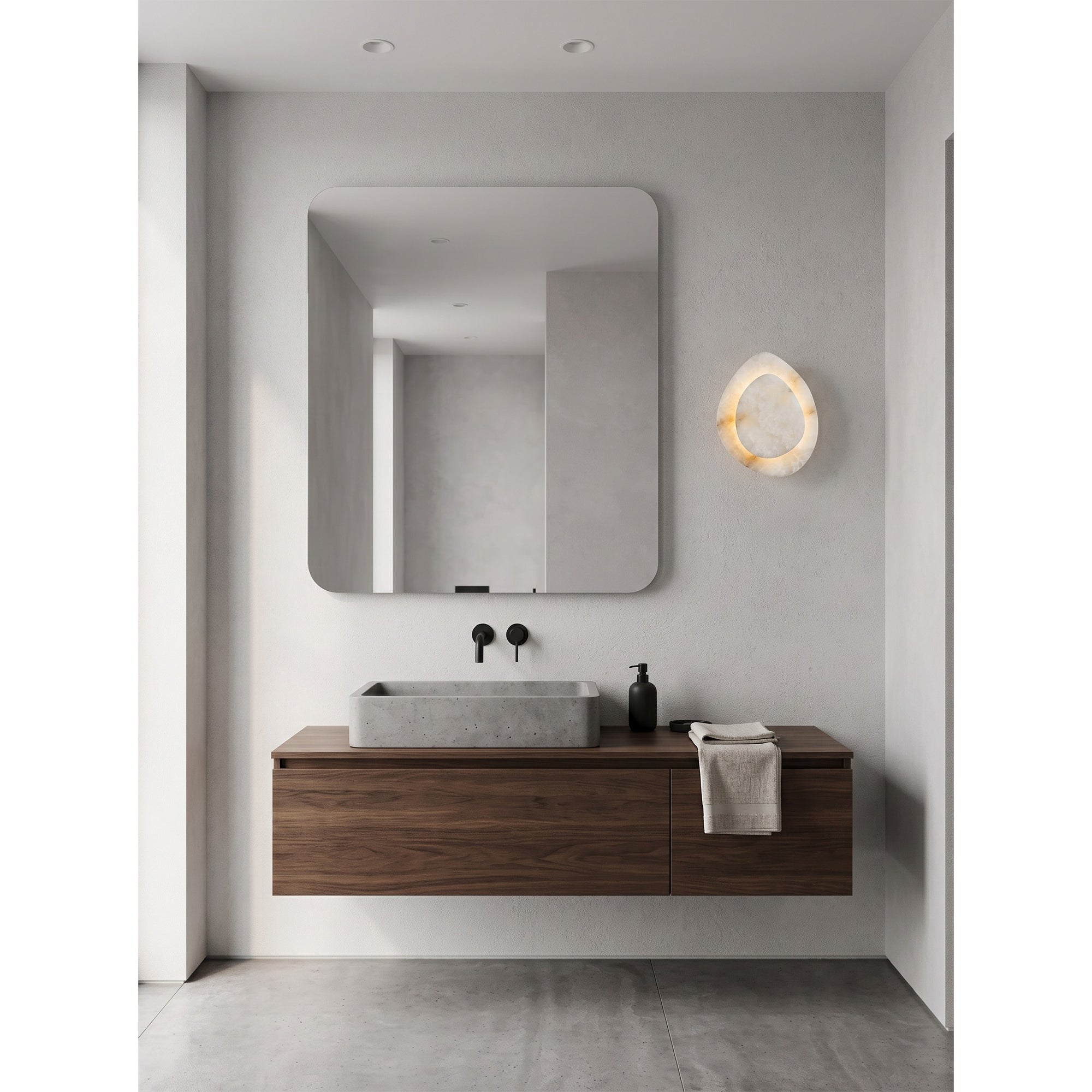 Tiered Petal Alabaster Wall Sconce | Ormexis