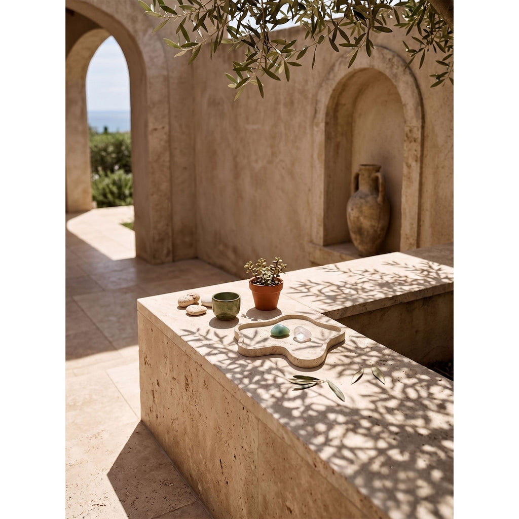 Wavy Edge Stone Catchall Tray | Ormexis