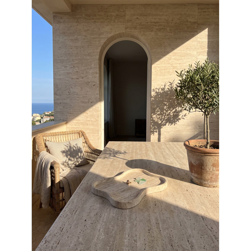 Wavy Edge Stone Catchall Tray | Ormexis