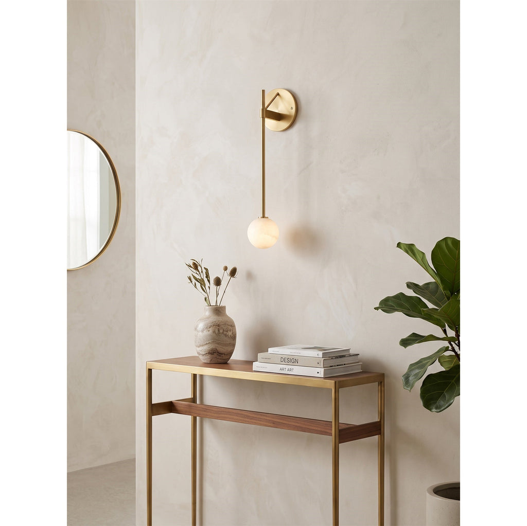 Lampada da parete Globe Stem in alabastro | Ormexis
