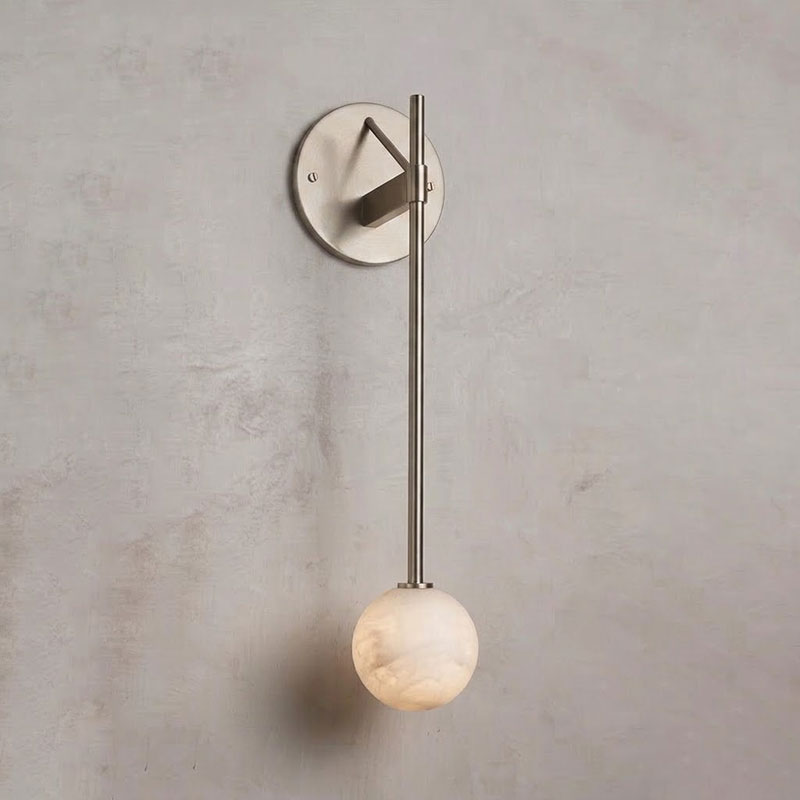 Lampada da parete Globe Stem in alabastro | Ormexis