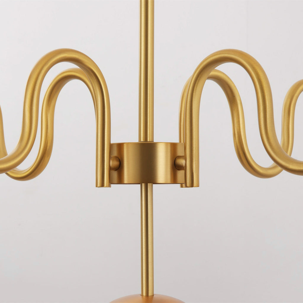 5-Light Undulating Glass Chandelier | Ormexis