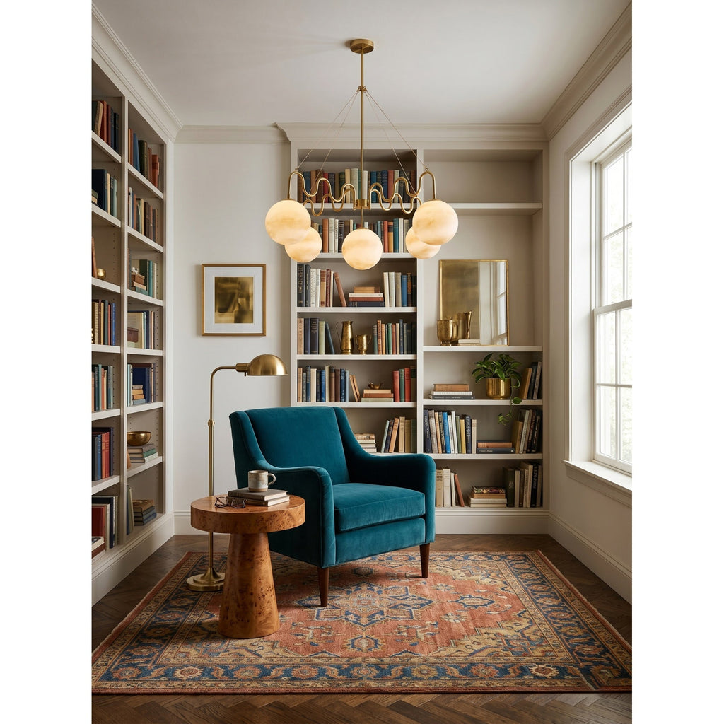 5-Light Undulating Glass Chandelier | Ormexis