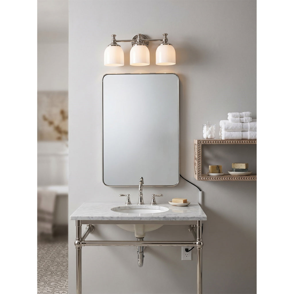 White Glass Plug-in Wall Sconce | Ormexis