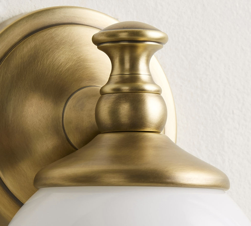 White Glass Plug-in Wall Sconce | Ormexis