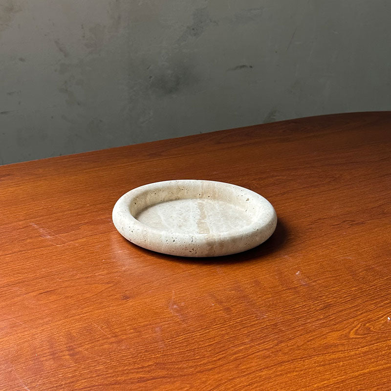 Vassoio svuotatasche rotondo in pietra | Ormexis