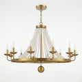 12-Light Draped Pearl Bead Chandelier | Ormexis