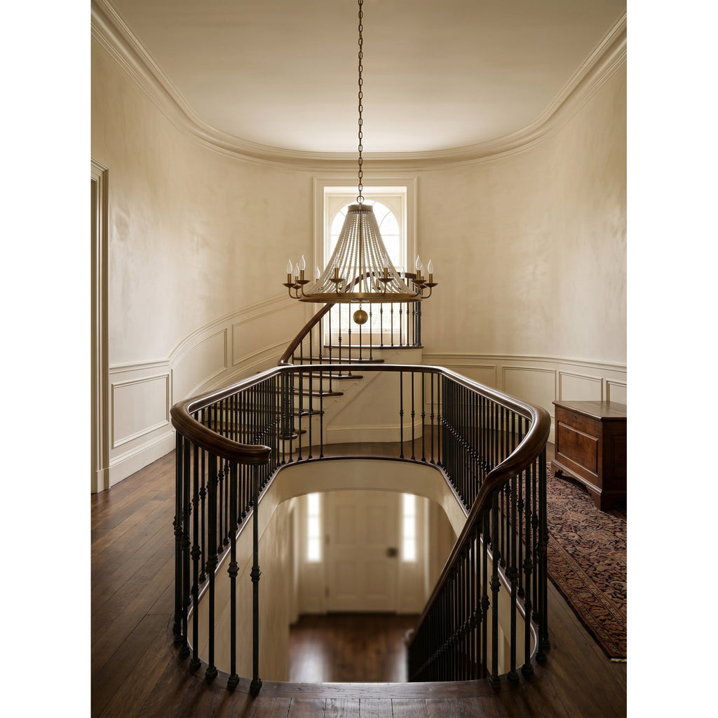 12-Light Draped Pearl Bead Chandelier | Ormexis