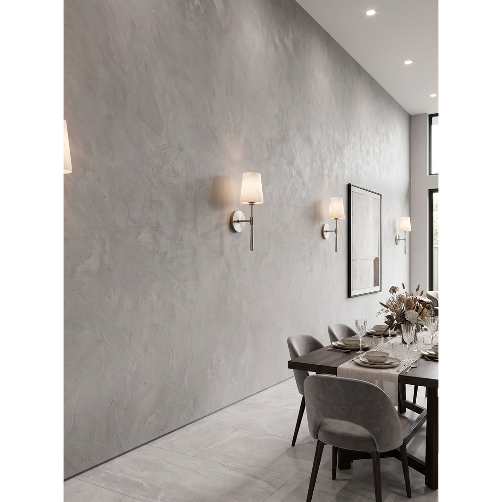 Aplique de pared cilíndrico de piedra y alabastro | Ormexis