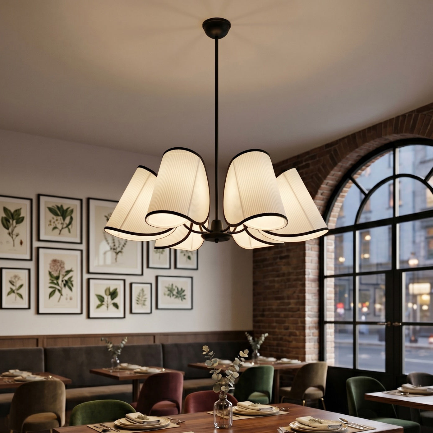 Lustre suspendu à cordons à 6 lumières | Ormexis