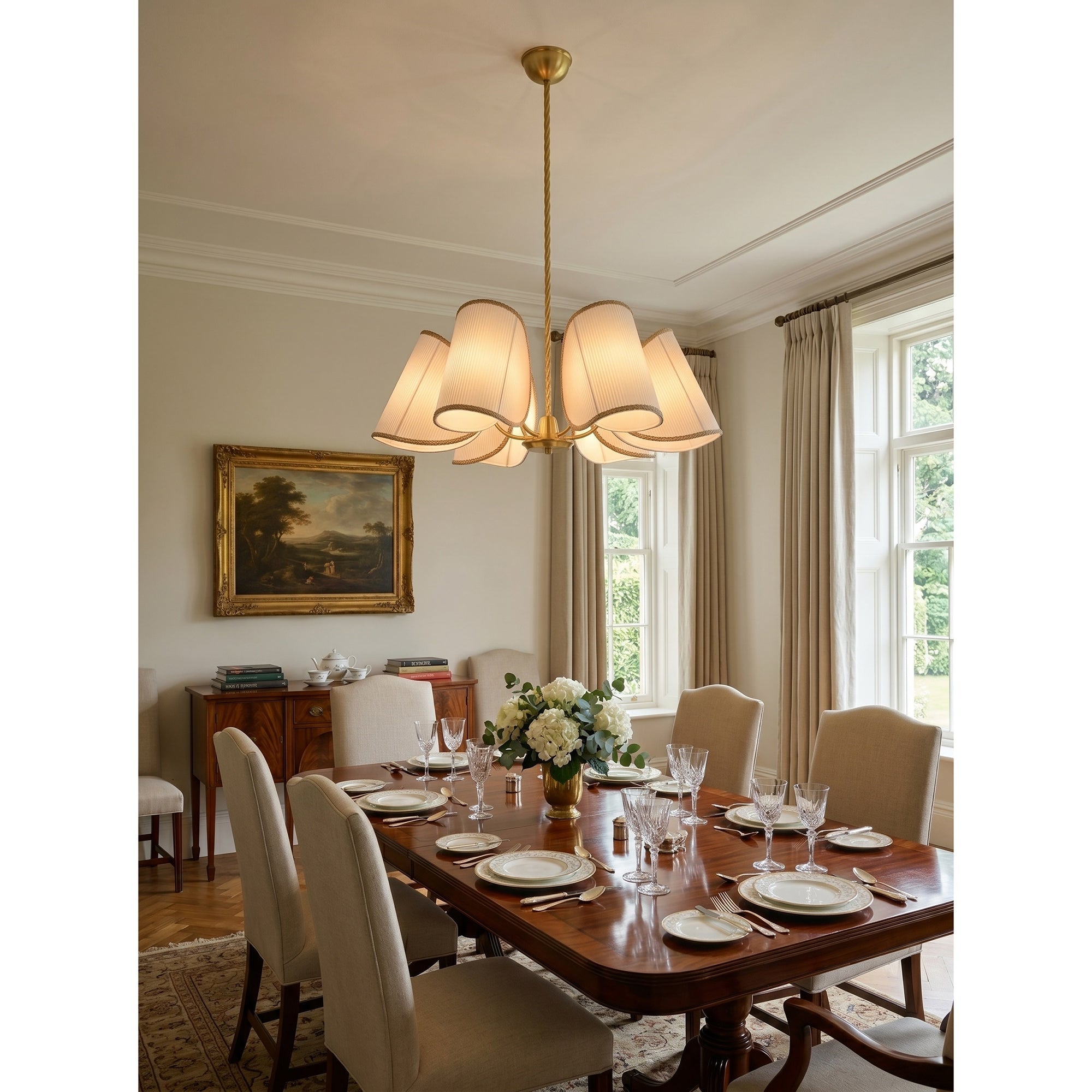 6-Light Rope Suspension Chandelier | Ormexis