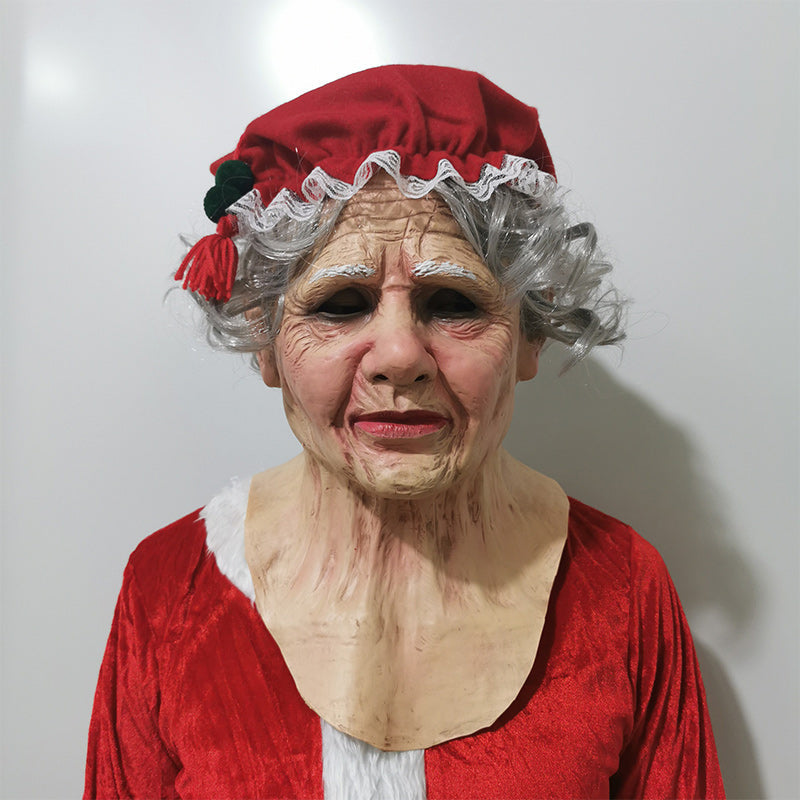 Maska starce s realistickou latexovou texturou pro autentické halloweenské kostýmy