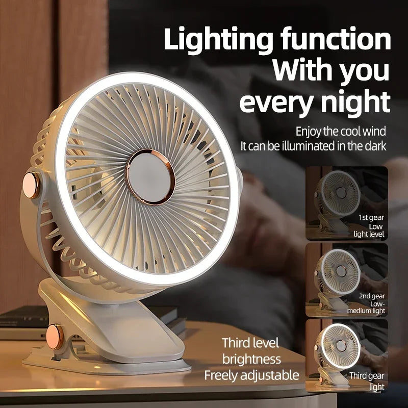 Ventilateur portable rechargeable à clipser pour un soulagement instantané de la fraîcheur