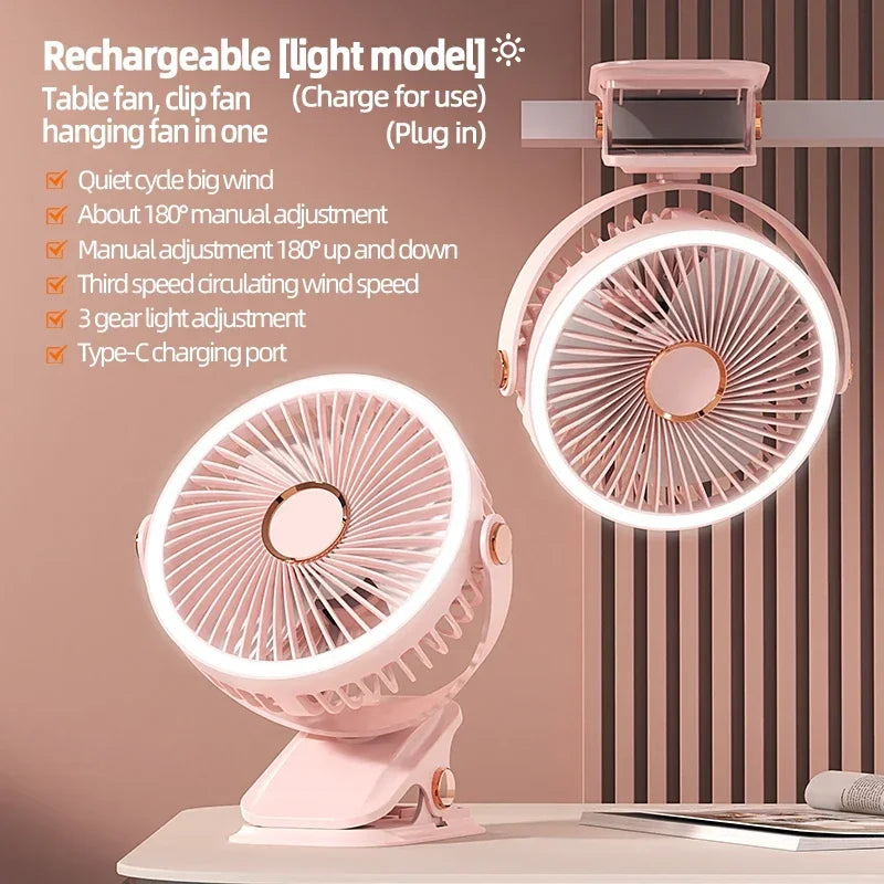 Ventilateur portable rechargeable à clipser pour un soulagement instantané de la fraîcheur