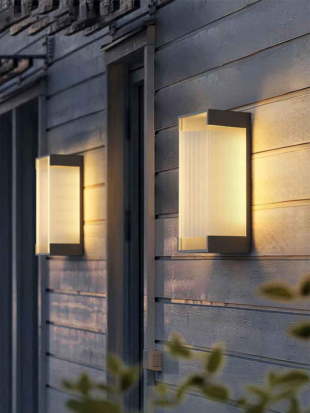 Luz de parede exterior com painel canelado | Ormexis