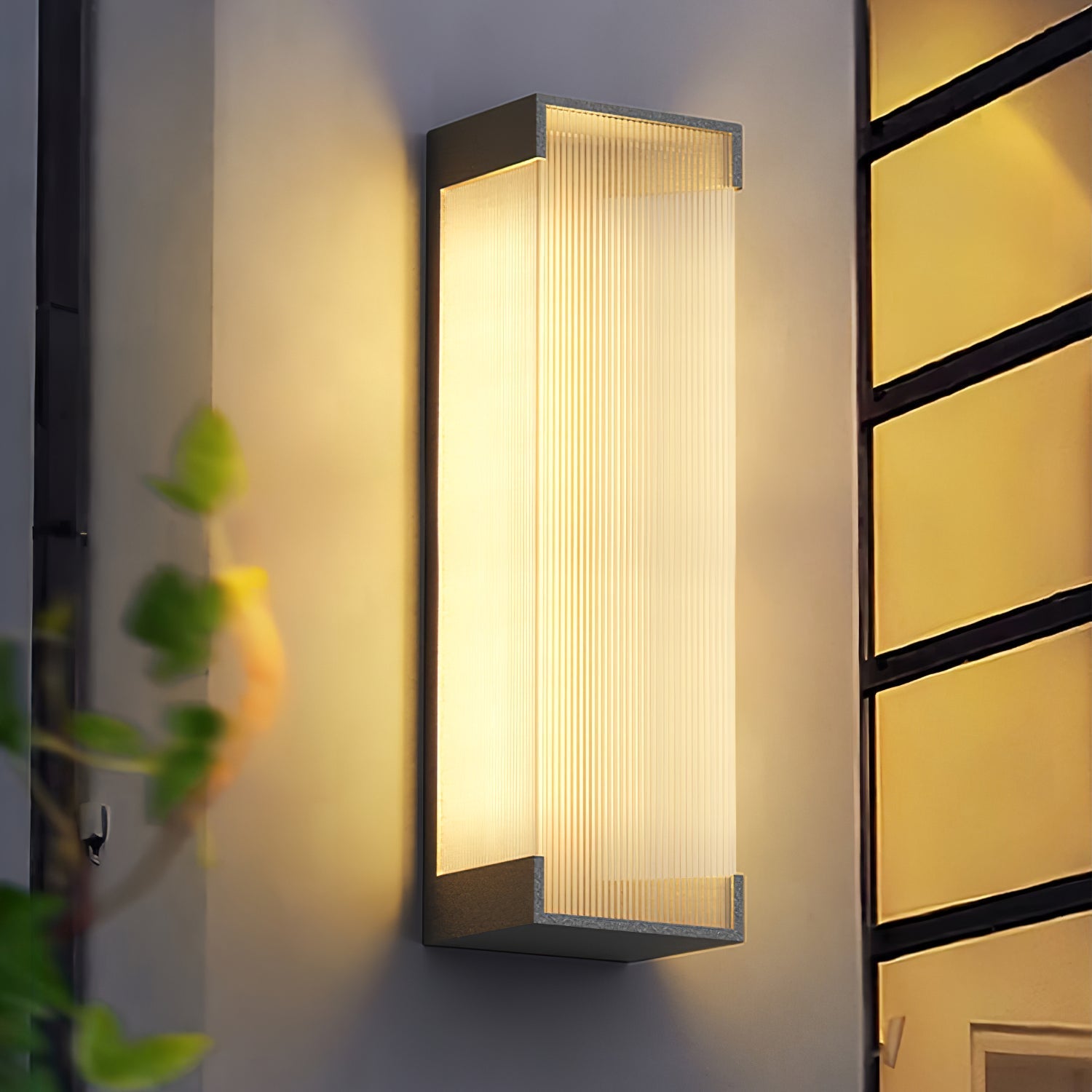 Luz de parede exterior com painel canelado | Ormexis