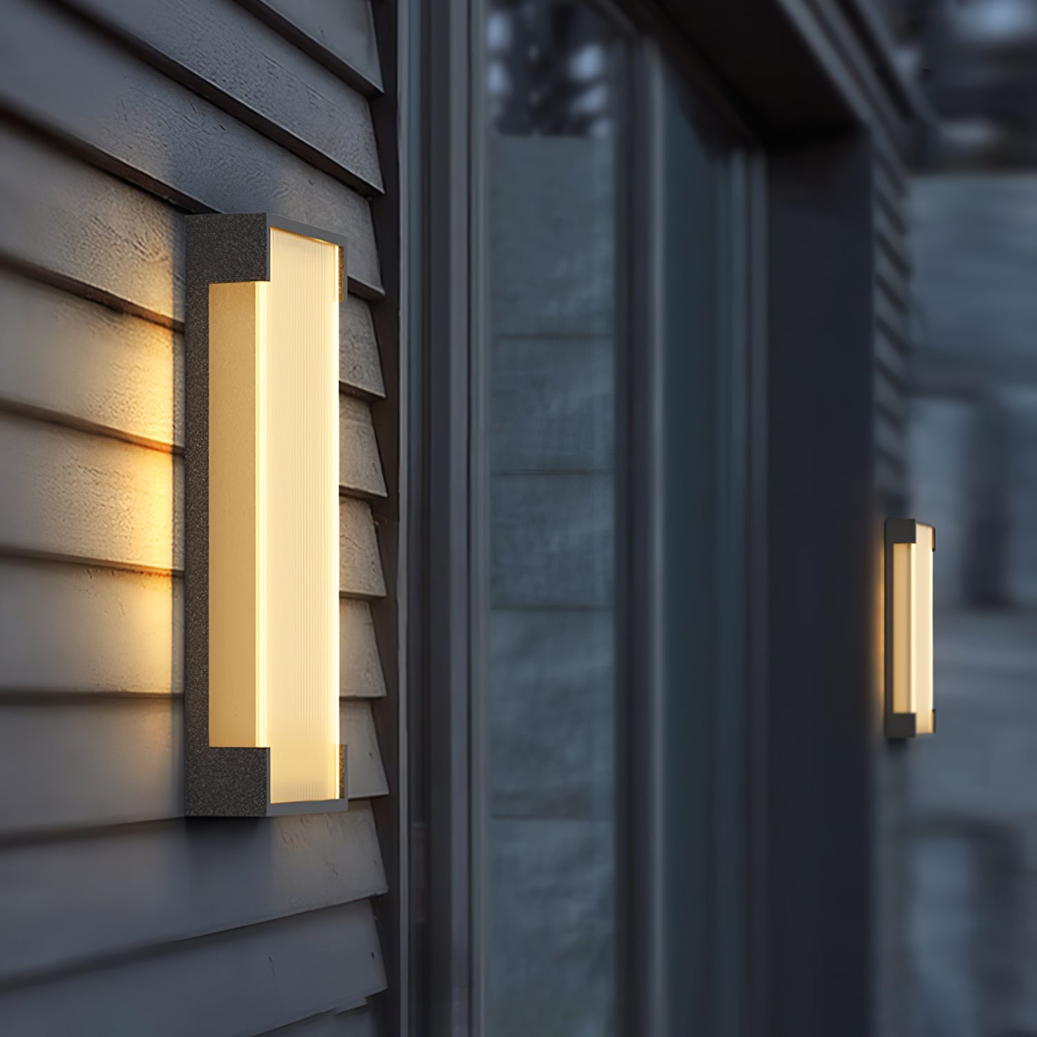 Luz de parede exterior com painel canelado | Ormexis