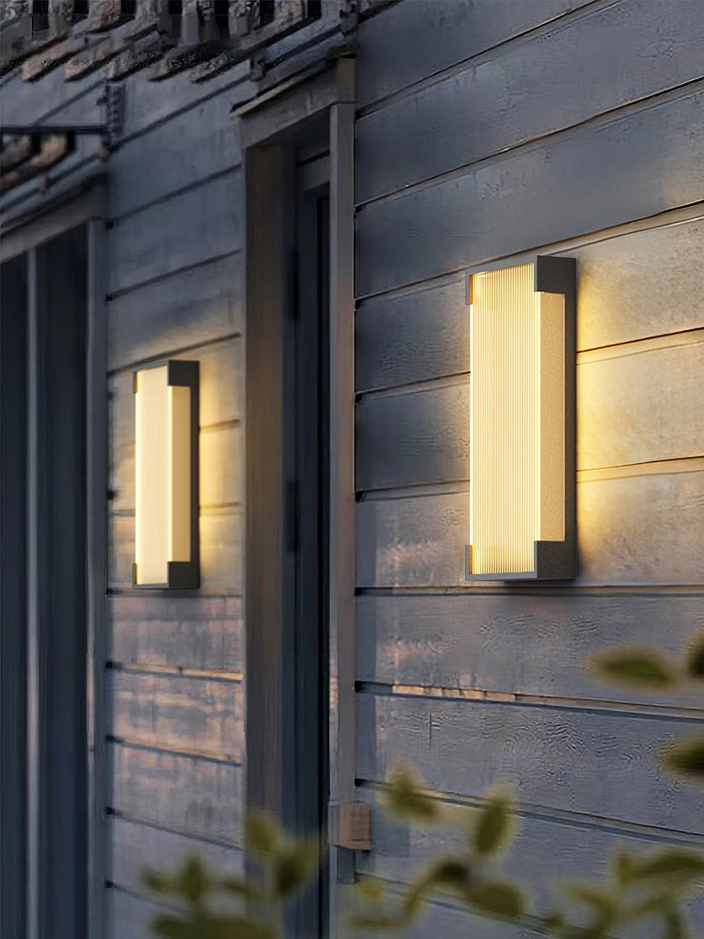 Luz de parede exterior com painel canelado | Ormexis
