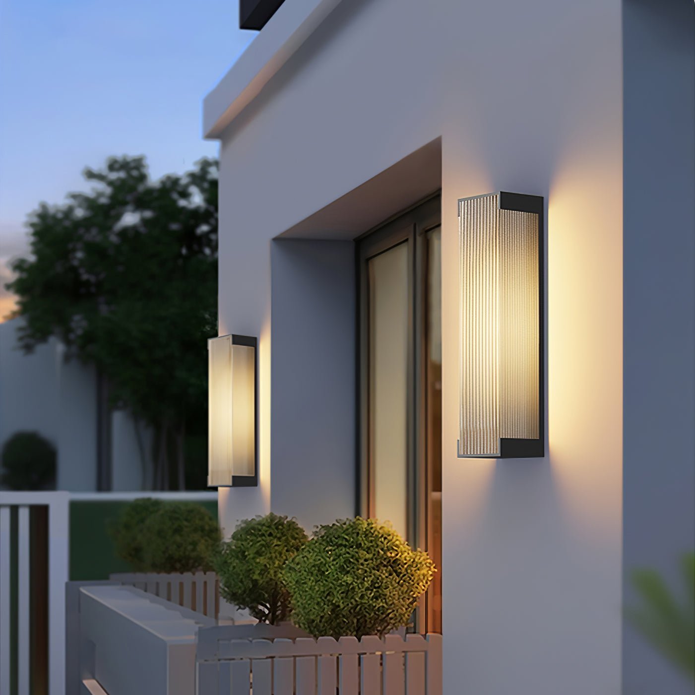 Luz de parede exterior com painel canelado | Ormexis