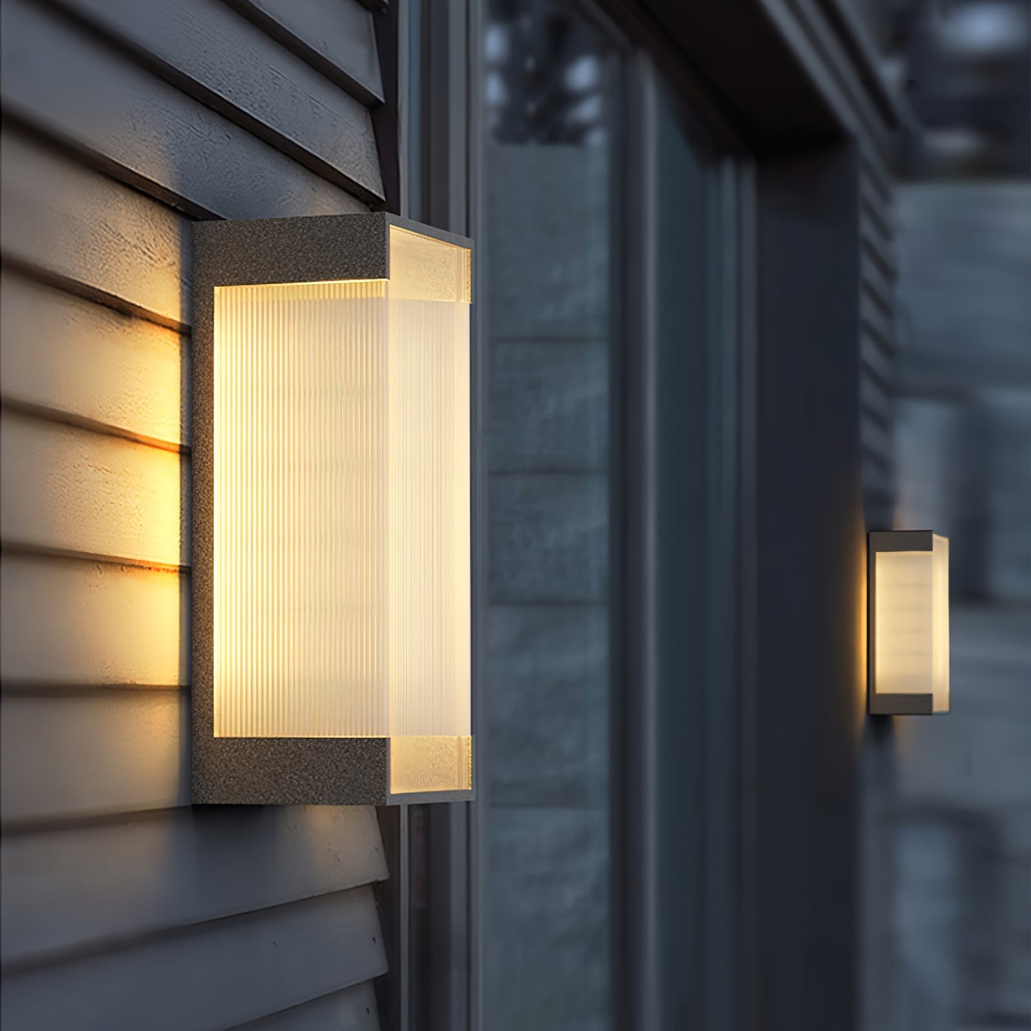 Luz de parede exterior com painel canelado | Ormexis