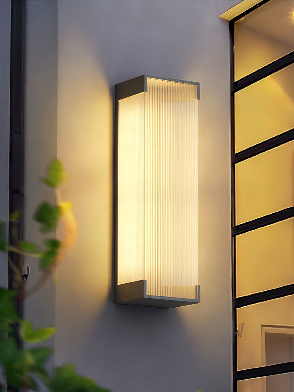Luz de parede exterior com painel canelado | Ormexis